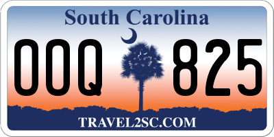 SC license plate OOQ825