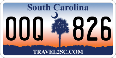 SC license plate OOQ826