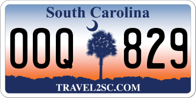 SC license plate OOQ829