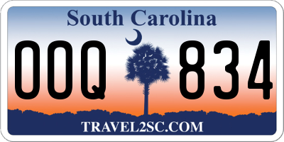 SC license plate OOQ834