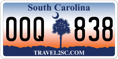 SC license plate OOQ838