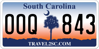 SC license plate OOQ843