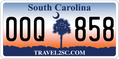 SC license plate OOQ858