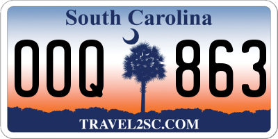 SC license plate OOQ863