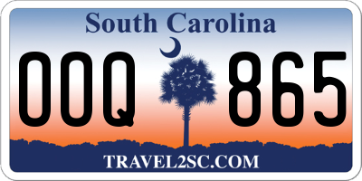 SC license plate OOQ865