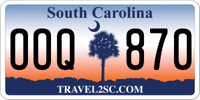 SC license plate OOQ870