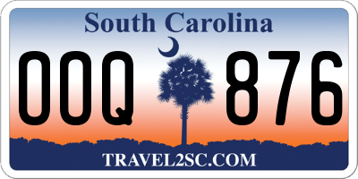 SC license plate OOQ876