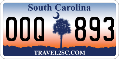 SC license plate OOQ893