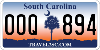 SC license plate OOQ894