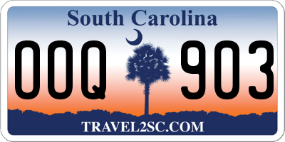 SC license plate OOQ903