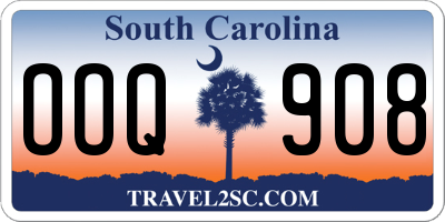 SC license plate OOQ908