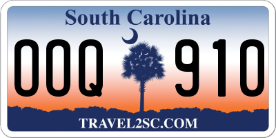 SC license plate OOQ910