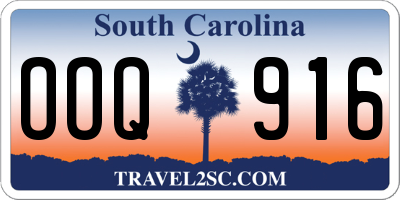 SC license plate OOQ916