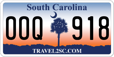SC license plate OOQ918