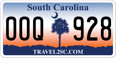 SC license plate OOQ928