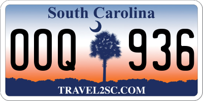 SC license plate OOQ936