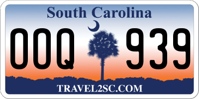 SC license plate OOQ939