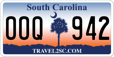 SC license plate OOQ942