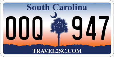 SC license plate OOQ947