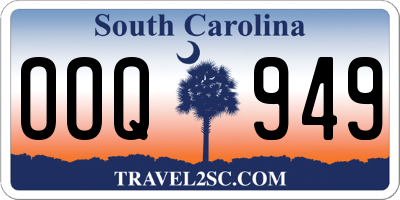 SC license plate OOQ949