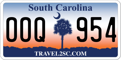SC license plate OOQ954