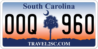 SC license plate OOQ960