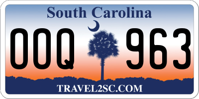 SC license plate OOQ963