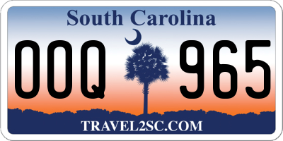 SC license plate OOQ965