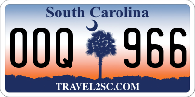 SC license plate OOQ966