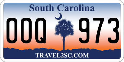 SC license plate OOQ973