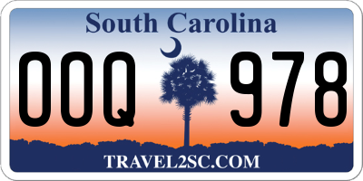 SC license plate OOQ978