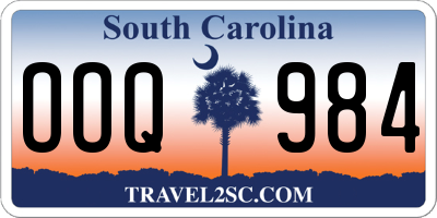 SC license plate OOQ984