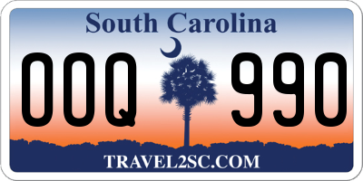 SC license plate OOQ990