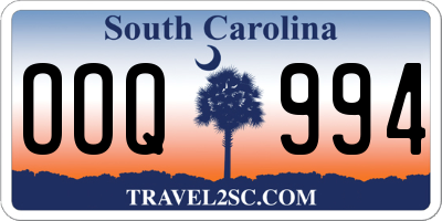 SC license plate OOQ994