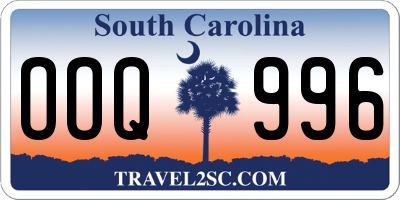 SC license plate OOQ996