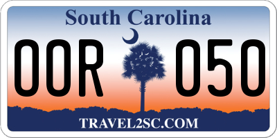 SC license plate OOR050