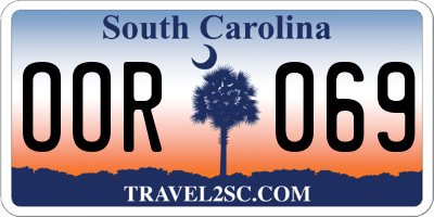 SC license plate OOR069