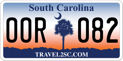 SC license plate OOR082