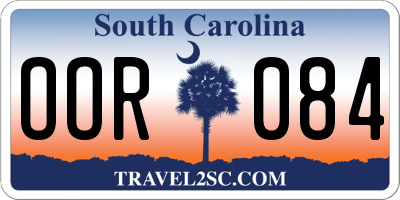 SC license plate OOR084