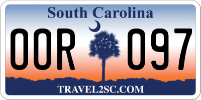 SC license plate OOR097