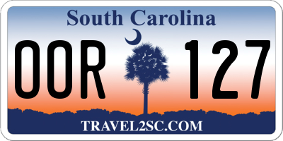 SC license plate OOR127