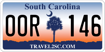 SC license plate OOR146