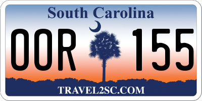 SC license plate OOR155