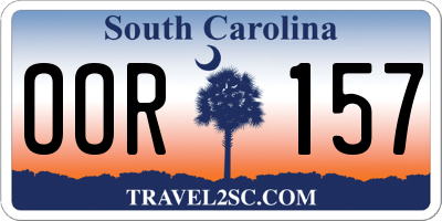 SC license plate OOR157