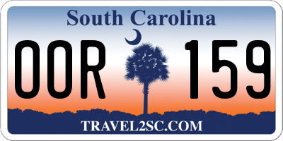 SC license plate OOR159