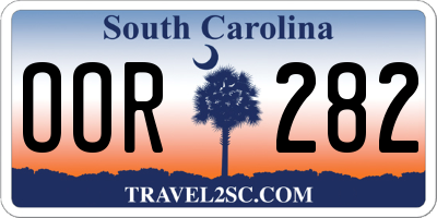 SC license plate OOR282
