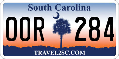 SC license plate OOR284