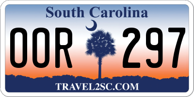 SC license plate OOR297