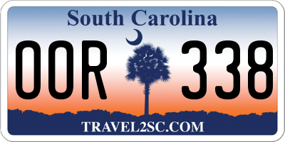 SC license plate OOR338