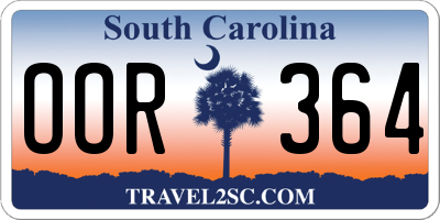 SC license plate OOR364